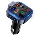 FM Transmitter for Car,Wireless 5.3 Bluetooth Car Adapter with Type-C PD 20W+ QC3.0 Fast USB Charger,Vehicle Mp3 Player Receiver Hifi Bass Sound,Cigarette Lighter Radio Music Adapter