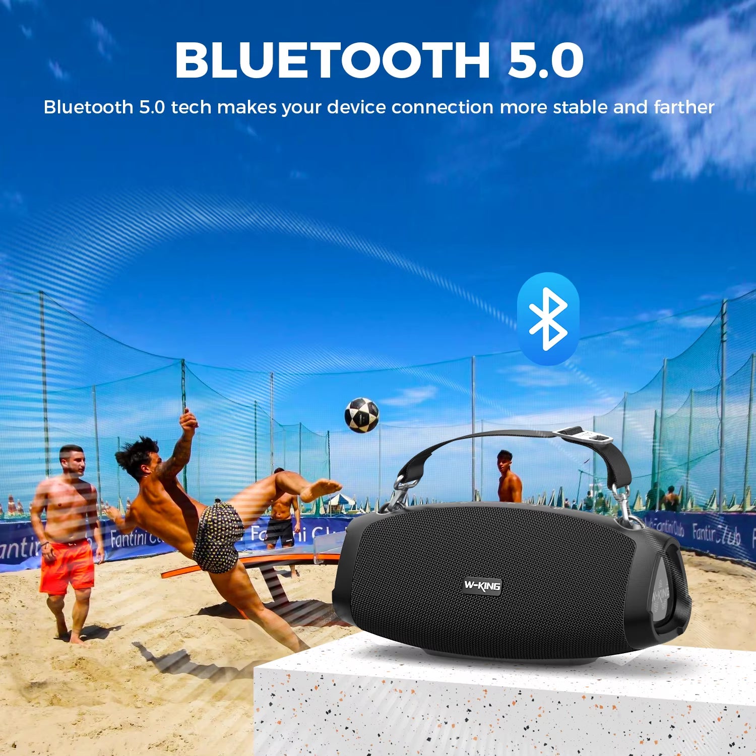 X10MIC (120W PEAK) 70W Portable Loud Bluetooth Speakers with Wireless Microphone, Waterproof Outdoor Wireless Bluetooth