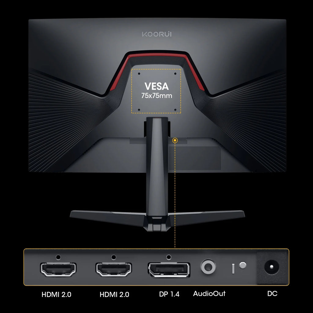 25" FHD Gaming Monitor, 240Hz 1080P Curved Monitor, Adaptive G-Sync, New, G2511XC