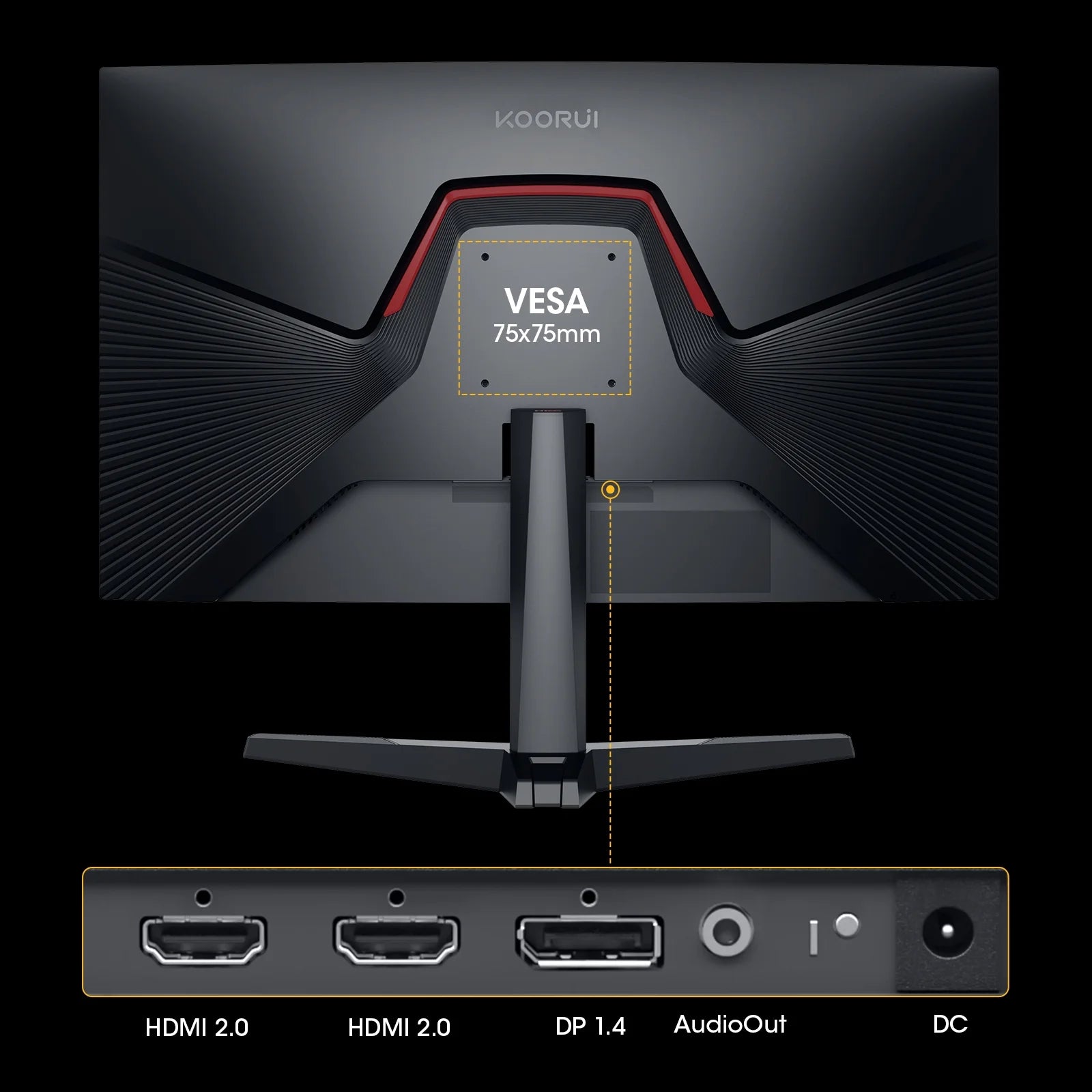 25" FHD Gaming Monitor, 240Hz 1080P Curved Monitor, Adaptive G-Sync, New, G2511XC