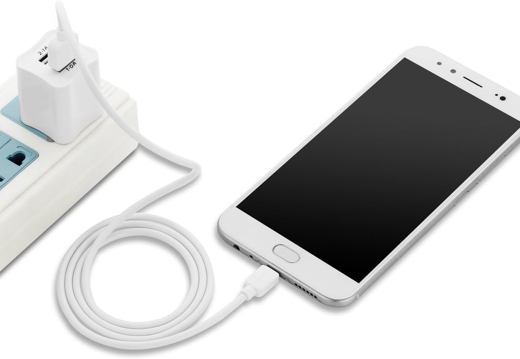 Micro USB Cable (5-Pack, 6FT) Android Charger, Long Android Phone Charger Cord for Samsung Galaxy S7 S6 Edge J7 S5,Note 5 4,LG 4 K40 K20,Mp3,Kindle,Tablet,White