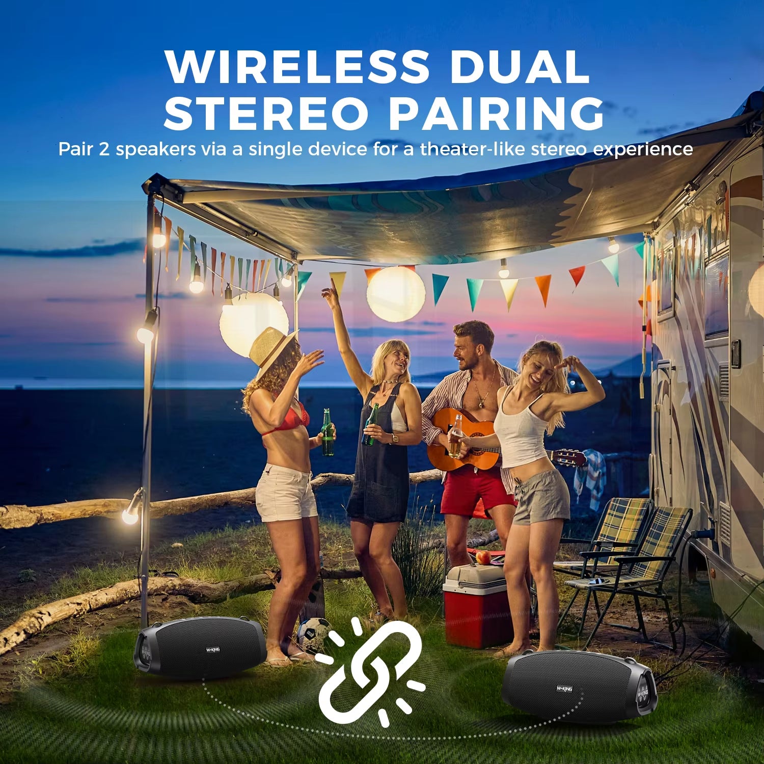 X10MIC (120W PEAK) 70W Portable Loud Bluetooth Speakers with Wireless Microphone, Waterproof Outdoor Wireless Bluetooth