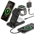 4-In-1 Wireless Charging Station for Iphone 16/15/14, Airpods, Apple Watch & Samsung Watch - Includes 30W Fast Charger (Black)