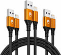 3 Pack Mfi Iphone Charger 10Ft Extra Long Lightning Cable | Mfi Certified 10Ft Extra Long Lightning Cable, Reinforced Cord for Iphone 14-6/SE, Ipad, Airpods, Bed/Sofa