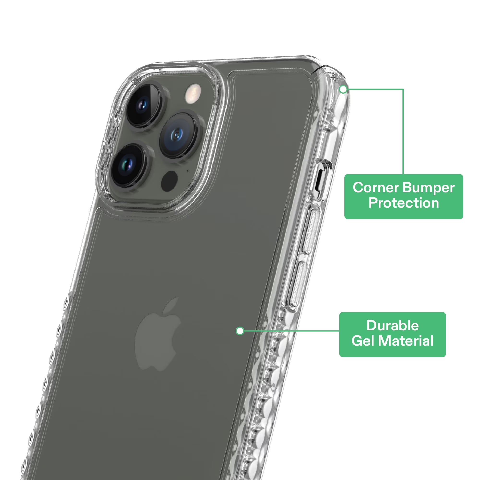 Protective Gel Phone Case for Iphone 13 Pro Max / Iphone 12 Pro Max - Clear