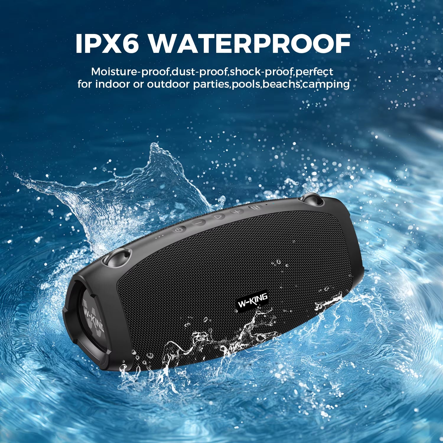 X10MIC (120W PEAK) 70W Portable Loud Bluetooth Speakers with Wireless Microphone, Waterproof Outdoor Wireless Bluetooth