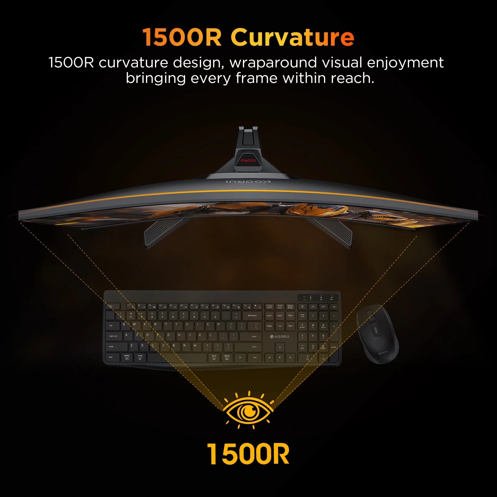 25" FHD Gaming Monitor, 240Hz 1080P Curved Monitor, Adaptive G-Sync, New, G2511XC