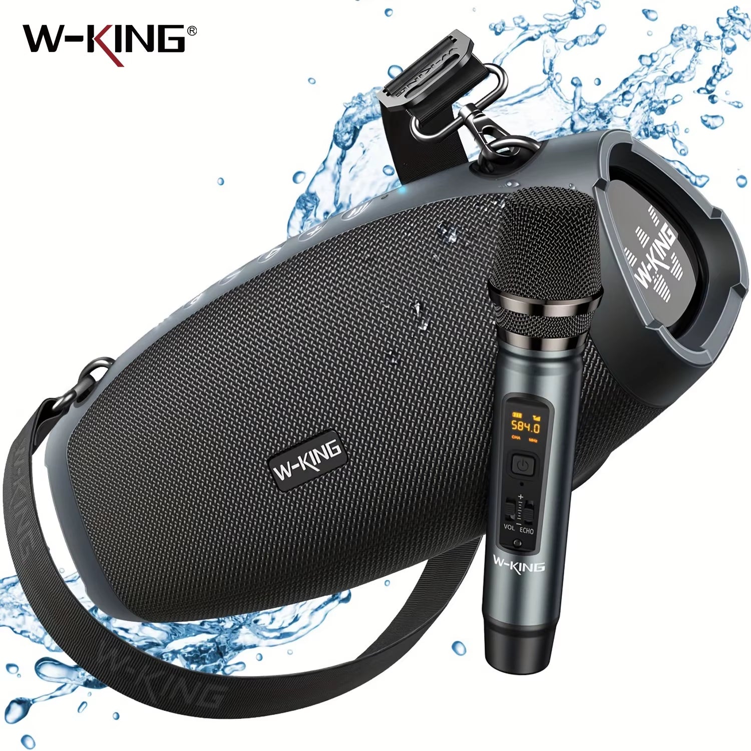 X10MIC (120W PEAK) 70W Portable Loud Bluetooth Speakers with Wireless Microphone, Waterproof Outdoor Wireless Bluetooth